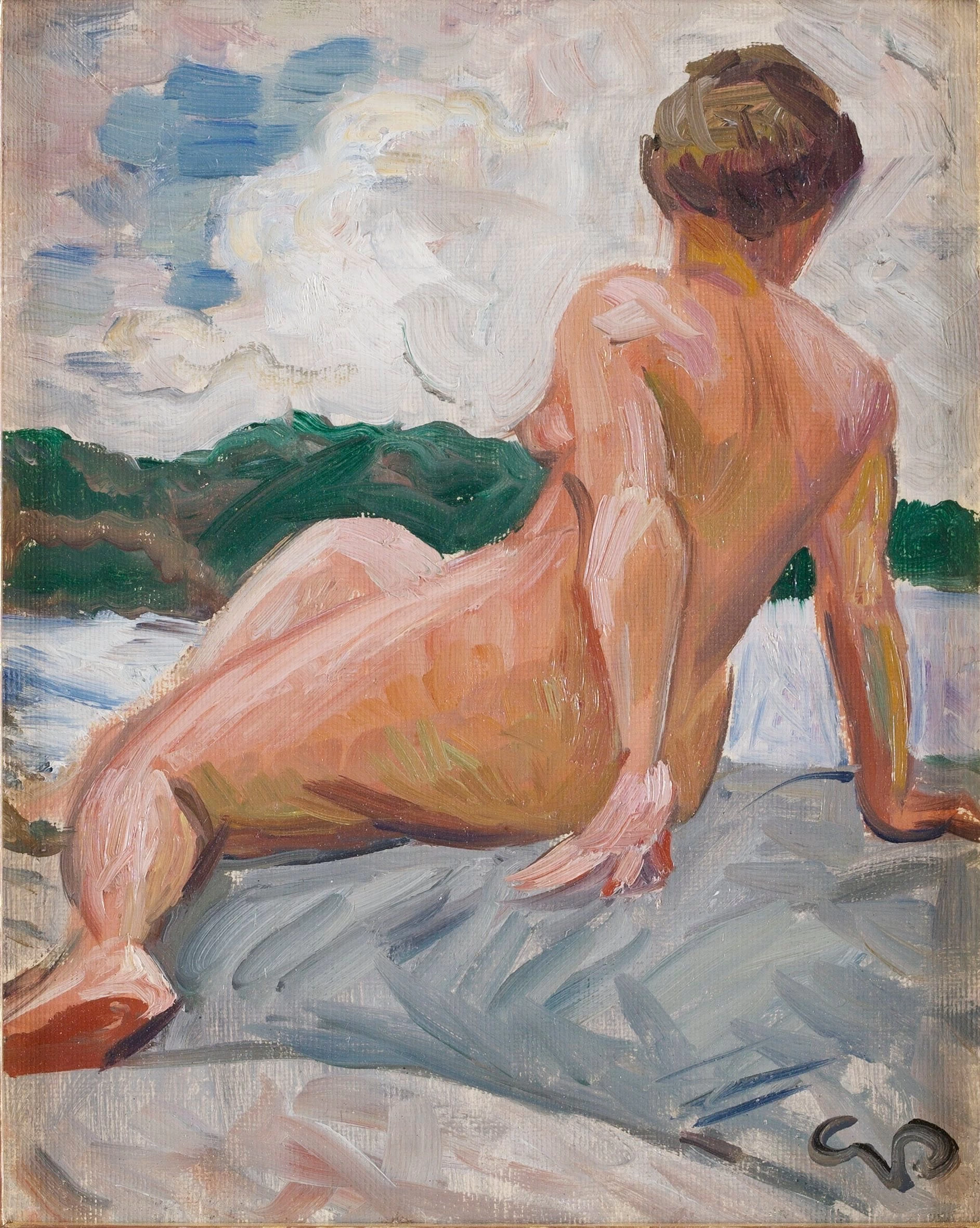 Modella sulla scogliera